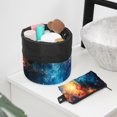 thumbnail image 6 of PhooArto Large Barrel Drawstring Makeup Bag, Colorful Galaxy Travel Cosmetic Bag Portable Make Up Organizer Bag, 6 of 6