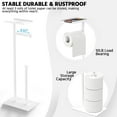 thumbnail image 3 of KY Black Toilet Paper Holder Stand with Phone Shelf, Bathroom Toliet Decor Decoration. Tissue Roll Free Standing Storage, Rv Accessories, Apartment Restroom Household Home Essentials, 3 of 6