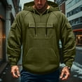 thumbnail image 2 of Dwelliawo Men's Fashion Hoodies & Sweatshirts Tactical Hoodie Quarter Zip Cargo Hoodies Pullover Fall Big and Tall Workout Sweatshirt with Pockets Army Green XL, 2 of 5