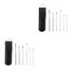 thumbnail image 3 of Vogacara 6 piezas de acero inoxidable, herramienta de extracción para el hogar, accesorios para removedor de cera para cuarto de baño con bolsillo de Negro 2piezas Vogacara CBP164961, 3 of 6