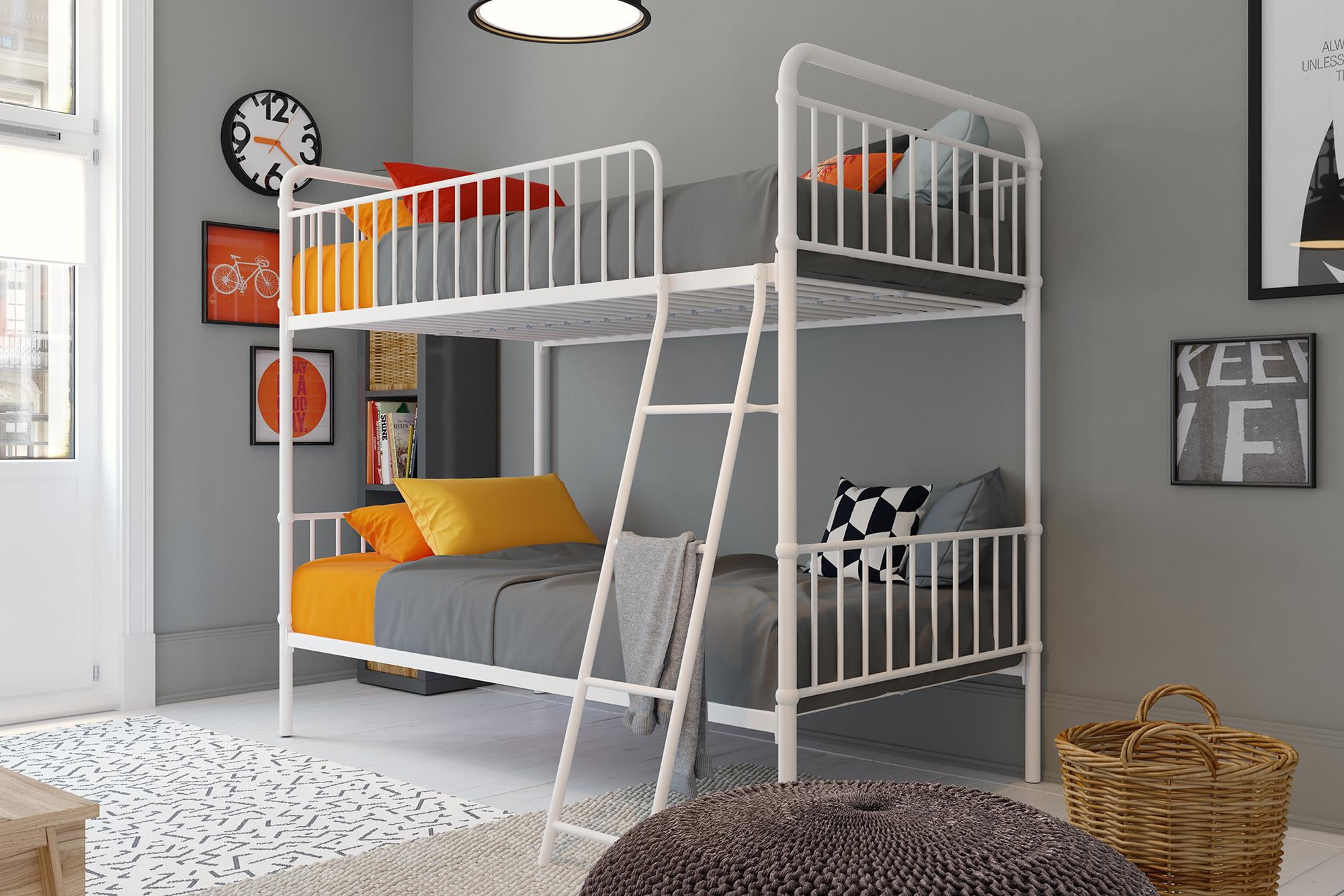 Better Homes & Gardens Better Homes and Gardens Kelsey Twin over Twin Metal Bunk Bed, Multiple