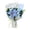 Blue, variant on Hand Crocheted Flower Bouquet - 11.8" Blue and White Floral Arrangement, Forever Blooming Home Decor, Allergy Safe Knit Gift for Desk
