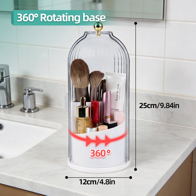 LYZHBFJ Rotating Toothbrush Holder with Sliding Lid photo 3