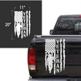 thumbnail image 2 of Veteran Soldier Retired Distressed American USA US Flag Truck Tailgate Vinyl Decal Compatible with most Pickup Trucks U.S. Army Sticker USAF USMC US Navy Decal (11" x 20", White), 2 of 8
