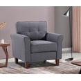 thumbnail image 2 of Uspridefurniture Mcnaboe 32.87'' Wide Tufted Linen Armchair -Gray, 2 of 5