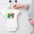 thumbnail image 5 of Retro MTV Tropical Parrot Logo Romper Boys or Girls Infant Baby Brisco Brands NB, 5 of 6
