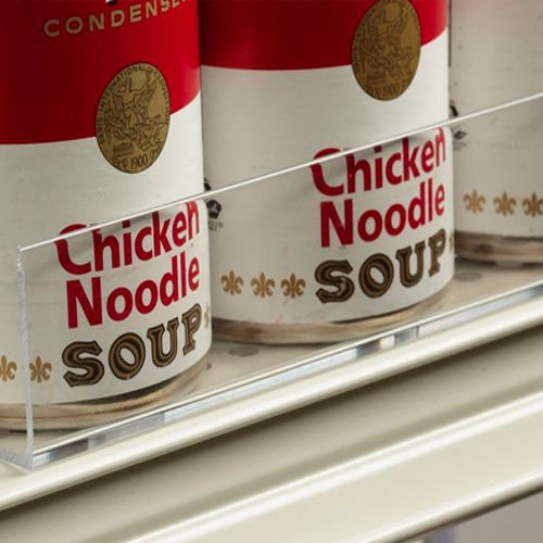 36" L Clear Gondola or Wood Shelf Lip 1.25" H Acrylic Front Fence w