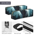 thumbnail image 4 of Disketp Wolf Estuche de Lápices de Cuero con Cierre, Estuche Compacto para Papelería, Bolígrafos y Accesorios Pequeños, 4 of 7