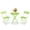 Green grass, variant on Ataucjin Grand Patio 3-Piece Bistro Set, Collapsible Bistro Set, 3-Piece Metal Patio Table & 2 Chairs, No Assembly, Portable Garden Furniture for Balcony, Porch, Yard, Sturdy