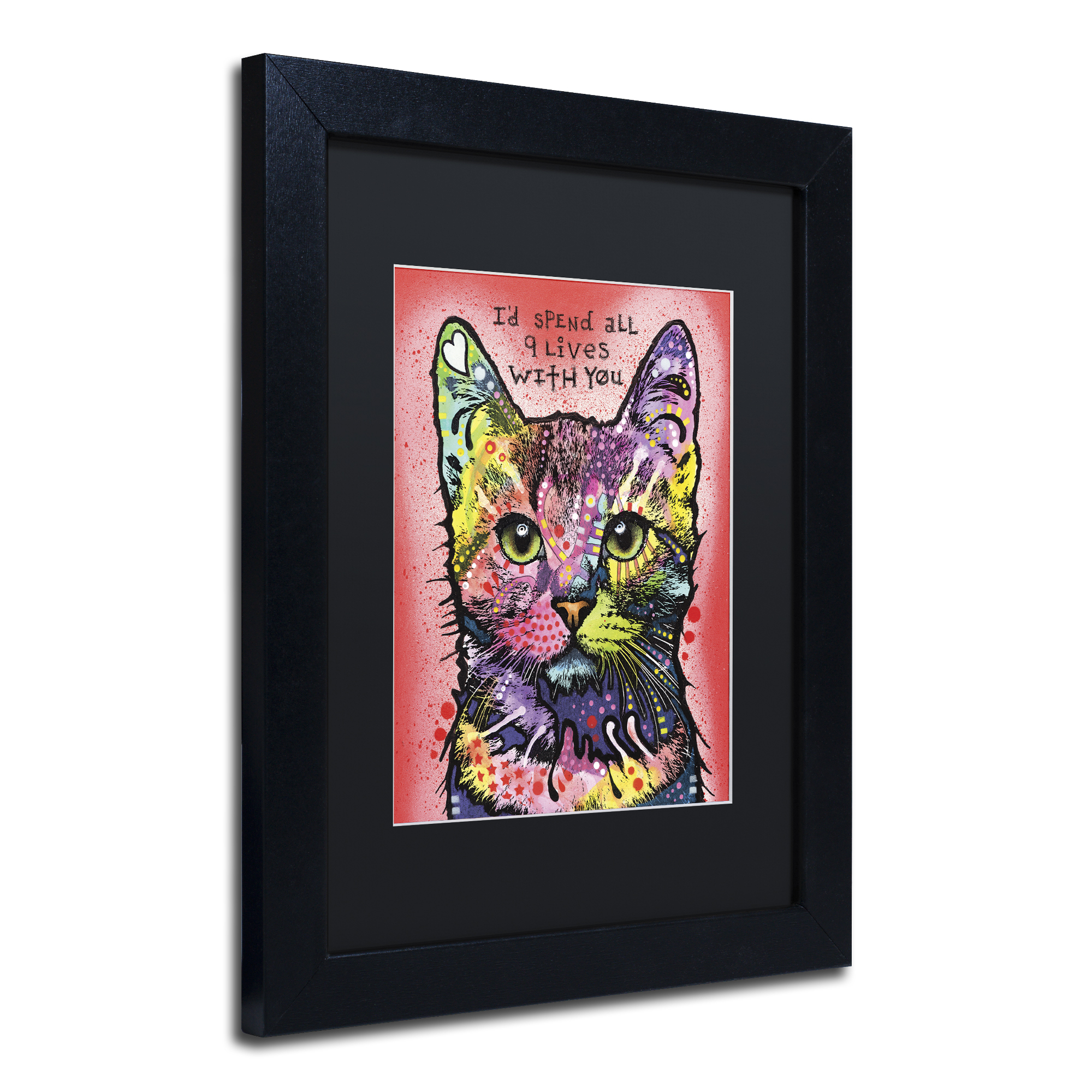 Trademark Fine Art '9 Lives' Black Framed Art by Dean Russo