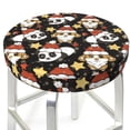 thumbnail image 3 of Fotbe Cute Dog Panda Stool Covers Round,Waterproof Round Bar Stool Covers Bar Chair Covers Washable Stool Cushion Slipcover for 12-14 Inch Chair-, 3 of 7