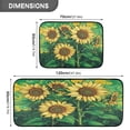thumbnail image 4 of Wobogo Sunflower Green Background Kitchen Carpet Set of 2 Absorbent and Stain Resistant Non-slip Star Rubber Backing, 4 of 7