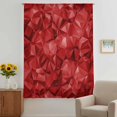 thumbnail image 2 of Red Geometric Sheer Curtains 63 Inches Long, Vintage Minimalism Abstract Aesthetic Light Filering Curtains, Breathable Simi Curtain Privacy Drapes for Living Room Bedroom Lightweight Window Treatment, 2 of 9