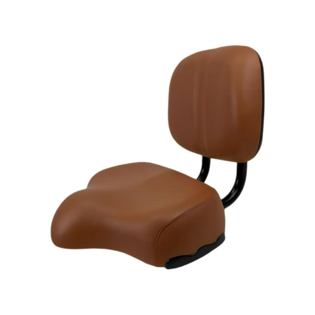 Asiento de bicicleta con respaldo, asiento de sillín de triciclo para bicicleta con respaldo marrón