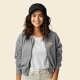 thumbnail image 3 of Dalix Hot Dog Embroidered Fleece Cropped Zip Hoodie Cold Fall Winter Womens in Athletic Heather 2XL XX-Large, 3 of 5