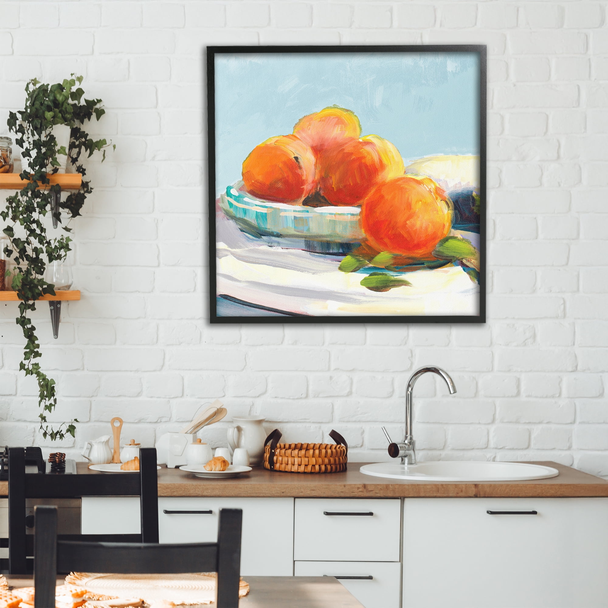 Stupell Industries Citrus Plantation Still Life Black Framed Giclee Art, design by Jane Slivka