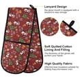 thumbnail image 4 of Dailycode Double Sided Oven Mitt with Loop Heat Resistant Kitchen Long Potholders 7" x 35" Penguin Christmas Tree, 4 of 6