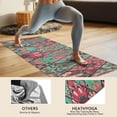 thumbnail image 4 of Green Geometric Diamond Pattern Hot Yoga Mat Towel Non Slip for Hot Yoga - Quick-Drying Yoga Mat Cover with 4 Corner Pockets with Travel Bag - Hot Yoga Towel Non Slip 70"x26", 4 of 6