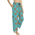 thumbnail image 2 of Uemuo Funny Chicken Pattern Women's Wide Leg Palazzo Lounge Pants with Pockets Light Weight Loose Comfy Casual Pajama Pants-Small, 2 of 9