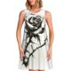 thumbnail image 1 of Fotbe Black And White Rose Vestido de Verano sin Mangas para Mujer – Vestido Midi Línea A, Estilo Camiseta Floral, Vestido Playero Casual y Fluido, 1 of 7