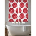 thumbnail image 5 of Abstract Dahlia Sheer Curtains 63 Inches Long 2 Panels Vintage Farmhouse Red Country Classic Light Filtering Semi Sheer Window Curtains Drapes for Bedroom Living Room 52"x63", 5 of 7