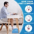 thumbnail image 2 of Reposapiés WADCIMC para debajo del escritorio con funda lavable, 3 alturas, azul, 2 of 7