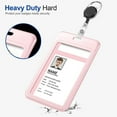 thumbnail image 3 of ID Card Holder Slide Cover Transparent Window Hanging Hole Protective Certificate Holder Stationery Students Nurse Office Workers Name Card Protector, 3 of 7