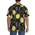 thumbnail image 5 of Xecao offers the Lavender Flowers for Men's Casual Short-sleeved Shirt, a button-up collared shirt with a pocket, perfect for beach vacations and yacht travel in the Large size., 5 of 7