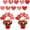 A, variant on Janrevotw Valentine Day Photo Booth Props Red Heart Selfie Props Party Table Centerpiece Sticks Toppers DIY Craft Decorations Accessories 15 Pcs
