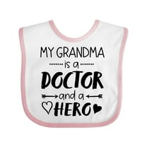 Inktastic My Grandma is a Doctor and a Hero Boys or Girls Baby Bib
