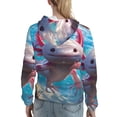 thumbnail image 7 of Honeii Cute Underwater Axolotl Pattern Womens Oversized Hoodies Long Sleeve Sweatshirts Pullover Fall Outfits with Pocket-Large, 7 of 7