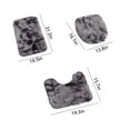 thumbnail image 3 of DefiDgd 3pcs Plush Bathroom Mat Rug Set,Soft Non Slip Absorbent Bathroom Rugs Washable Bathroom Floor Mats for in Front of Bathtub,Shower Room(Gray), 3 of 6