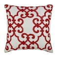 thumbnail image 1 of The HomeCentric Housses de Coussin pour Chaises, Housses de Coussin Zippées, Lot de 2 Housses de Coussin 22x22 Pouces (55x55 cm) Rouge, Housses de Coussin en Coton, Faites à la Main, Abstrait - Rouge Incrusté, 1 of 3