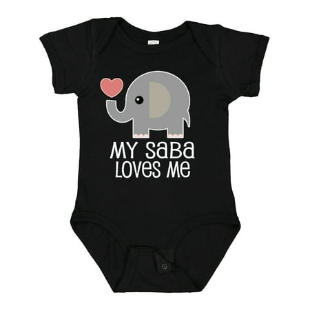 

Inktastic My Saba Loves Me Grandchild Gift Baby Boy or Baby Girl Bodysuit