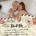 thumbnail image 5 of Gifts for Mom from Daughter, Son - Mothers Day, Valentines Day, Christmas, Birthday Gifts for Mom, Mama, Bonus Mom, Mother in Law, Stepmom Gift Ideas - Fleece Throw Blankets 50x60 in, 5 of 6