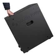 Sound Town Subwoofer and Column Speaker Line Array System, with Two 500W Passive Column Speakers and One 15” 1600W Powered Subwoofer