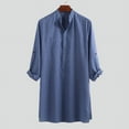 thumbnail image 5 of INCERUN Men's Long Sleeve Kurta Shirt Traditional Kaftan Indian Shirts Tunic Long Tops, 5 of 7