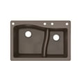 thumbnail image 1 of Transolid Aversa SilQ Granite 33-in. Drop-in Kitchen Sink with 4 BACE Faucet Holes in Espresso, 1 of 7