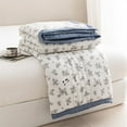 thumbnail image 4 of SPOORYYO Reactive Printed Summer Cooling Quilt - Lightweight Washed Cotton Air Conditioning Blanket for Dormitory and Home Use, 4 of 6