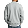 thumbnail image 6 of Hearthz Mock Neck Mens Sweatshirt Fall Winter Long Sleeve Sweatshirt Men Solid Color Streetwear Lightweight Pullover Men Gray 4XL, 6 of 6