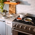 thumbnail image 3 of Thyme & Table 5.5 QT Non-Stick Dutch Oven with Ribbed Design, White & Gold, Easy Clean, 3 of 5