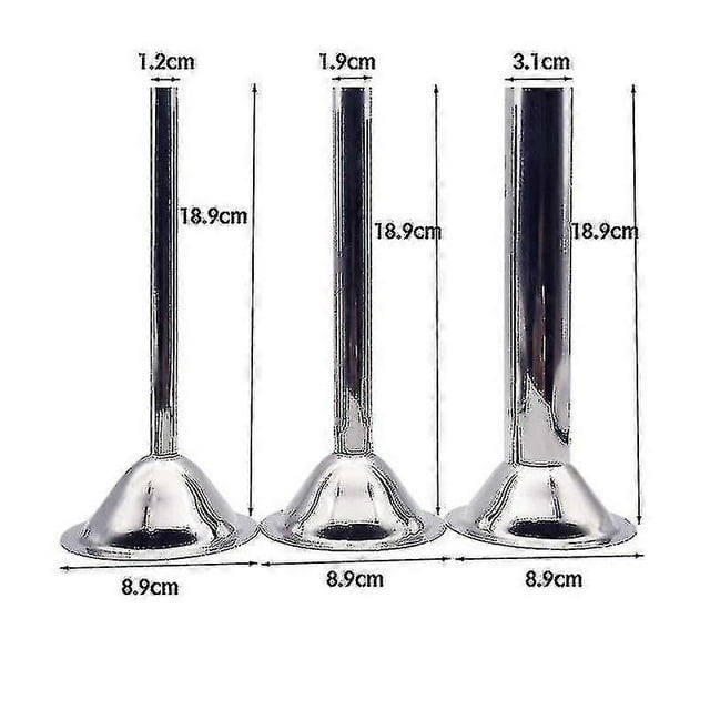 Stainless Steel Food Safe Grade Sausage Stuffer Filling Tubes Funnels