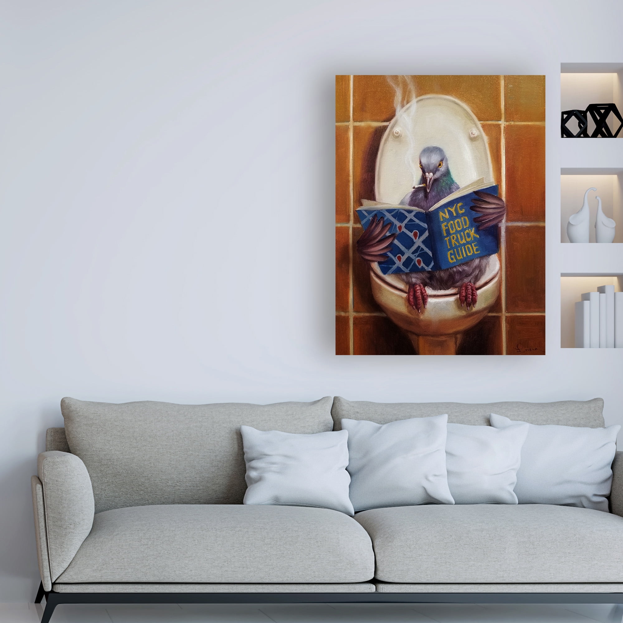 Trademark Fine Art 'Stool Pigeon' Canvas Art by Lucia Hefferna