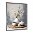 thumbnail image 2 of Designart "Avant-Garde Ceramic Pottery II" Geometric Framed Wall Art - Bohemian White Boho Pottery Living Room Framed Canvas Art, 2 of 6