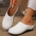 thumbnail image 6 of Bxsruta Women's Slip-On Mules with Thick Cushioned Sole for Casual Comfort, Faux Leather Uppers for Indoor and Outdoor Wear, 6 of 8