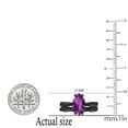 thumbnail image 3 of Dazzlingrock Collection 12X6mm Marquise Amethyst & Round Black Diamond Engagement Ring Set for Women (0.30 ctw, Color Black, Clarity Opaque) in Black Rhodium Plated 10K White Gold, Size 7.5, 3 of 4