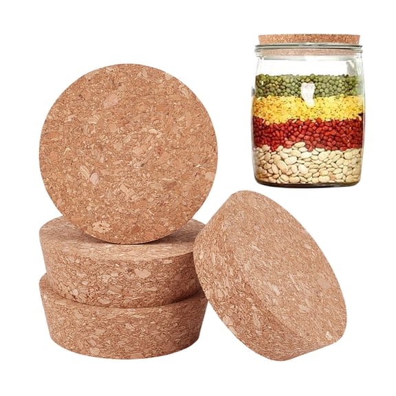 4Pcs Large Cork Stoppers 3~3.4 Inch Wood Bottle Lids Tapered Cork Plugs Wooden Canning Jar Lids Wood Tapered Plugs Wine Bottle Stoppers Wooden