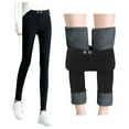 thumbnail image 2 of Women's High Waist Straight Jeans Loose Fit Warm Thickened Denim Pants Comfortable Stretch Casual Trousers for Daily Wear, 2 of 2