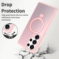 thumbnail image 3 of Samsung Galaxy S26 Ultra Case with Ring Kickstand - MagSafe Compatible, Translucent Matte Slim Shockproof Cover, Military Grade Drop Protection - Pink, 3 of 7