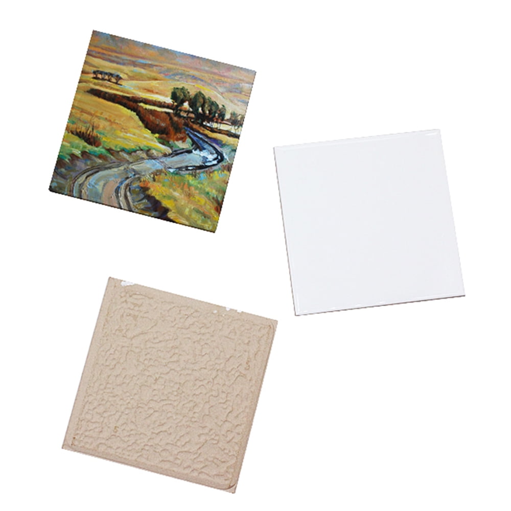 20pcs 4" x 4" Sublimation Blank White Square Ceramic Tile Dye Heat Transfer Thermal Craft Custom